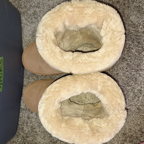 UGG Australia classic tall suede sheepskin leather faux fur boots - 9 -  tan - Picture 9 of 12